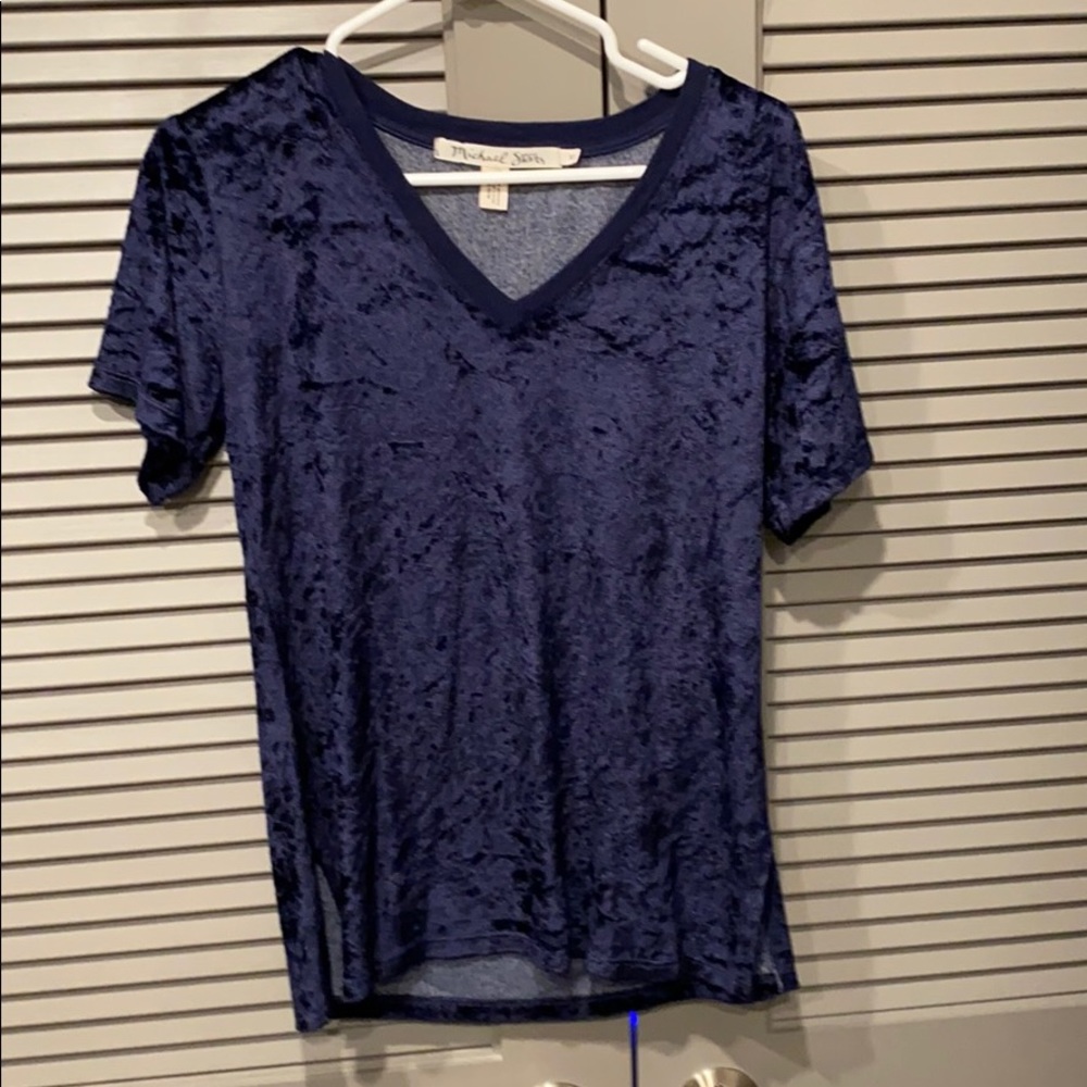 Velvet navy blue top from anthropology!